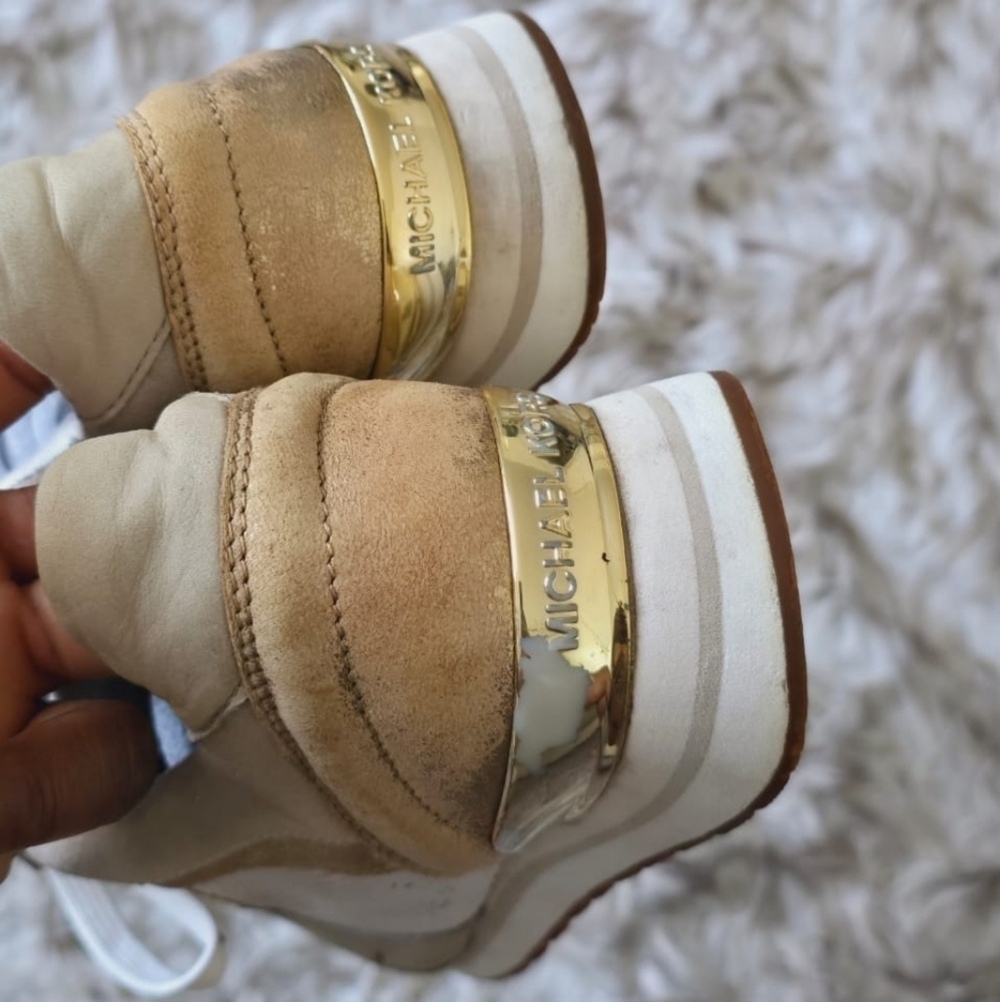 Micheal Kors Women's Billie Trainers Cream Colored Sneakers Size 9.5M🌴 - Picture 10 of 10